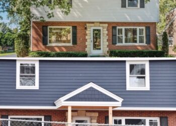 Picking Blue Exterior Siding with Red Brick - Home with Keki