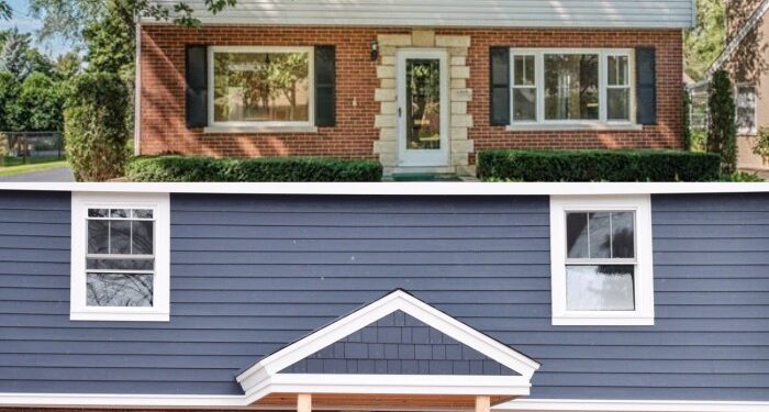 Picking Blue Exterior Siding with Red Brick - Home with Keki