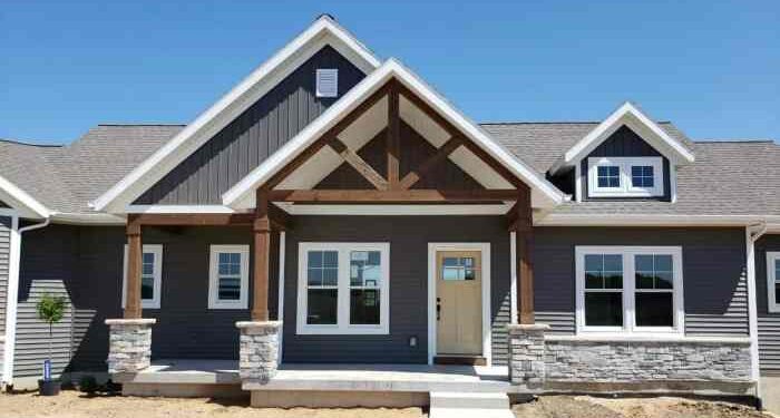 Dark gray siding with white trim – Artofit
